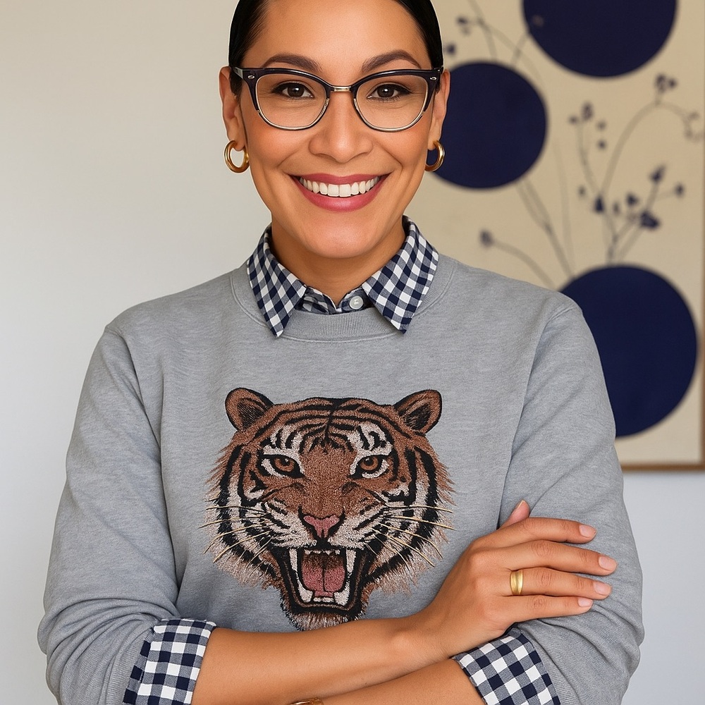 Eyewear - Browline Floral Eyeglasses